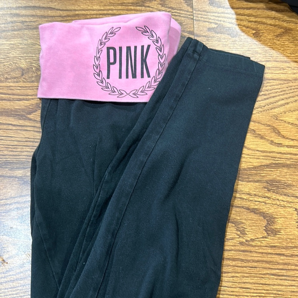 PINK black yoga leggings